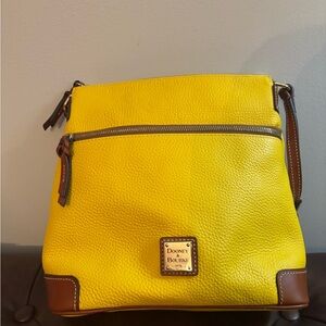 Dooney & Bourke Yellow and Brown Crossbody Bag